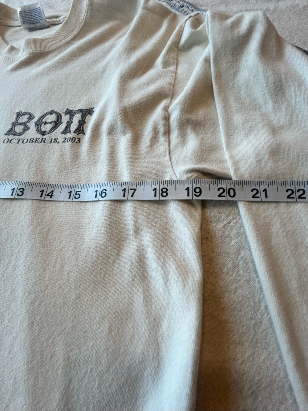 Hanes Beefy-T Y2K Western Ivory T-Shirt - Picture 4 of 9